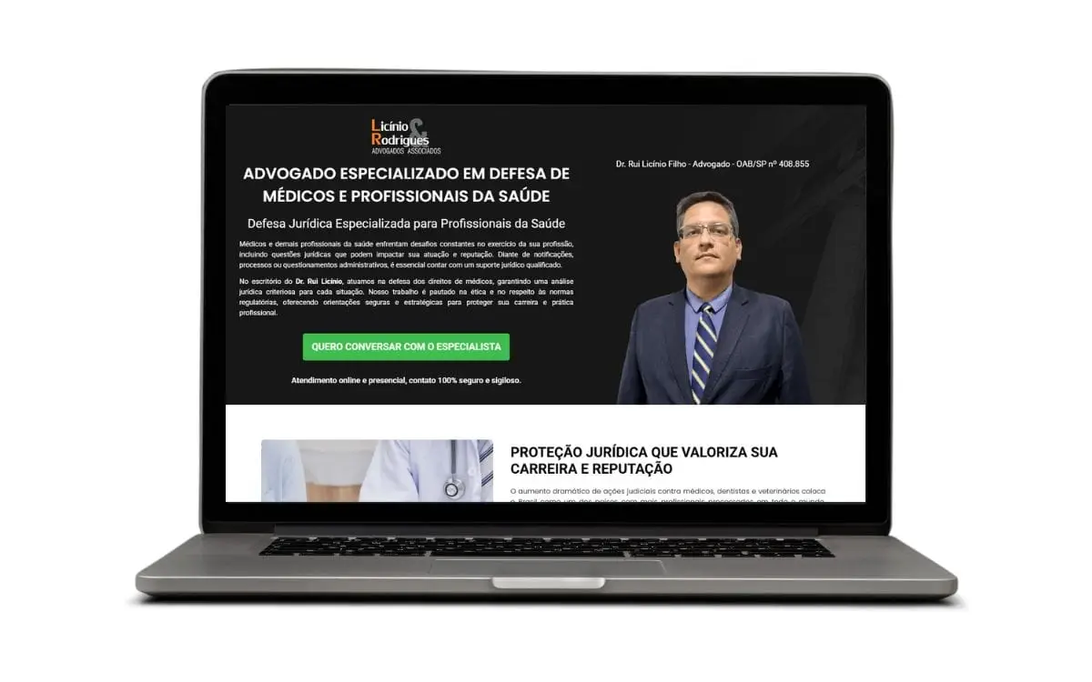 Campanhas para Defesa de Médicos e Profissionais da Saúde — projeto desenvolvido para Licínio Rodrigues Advogados Associados